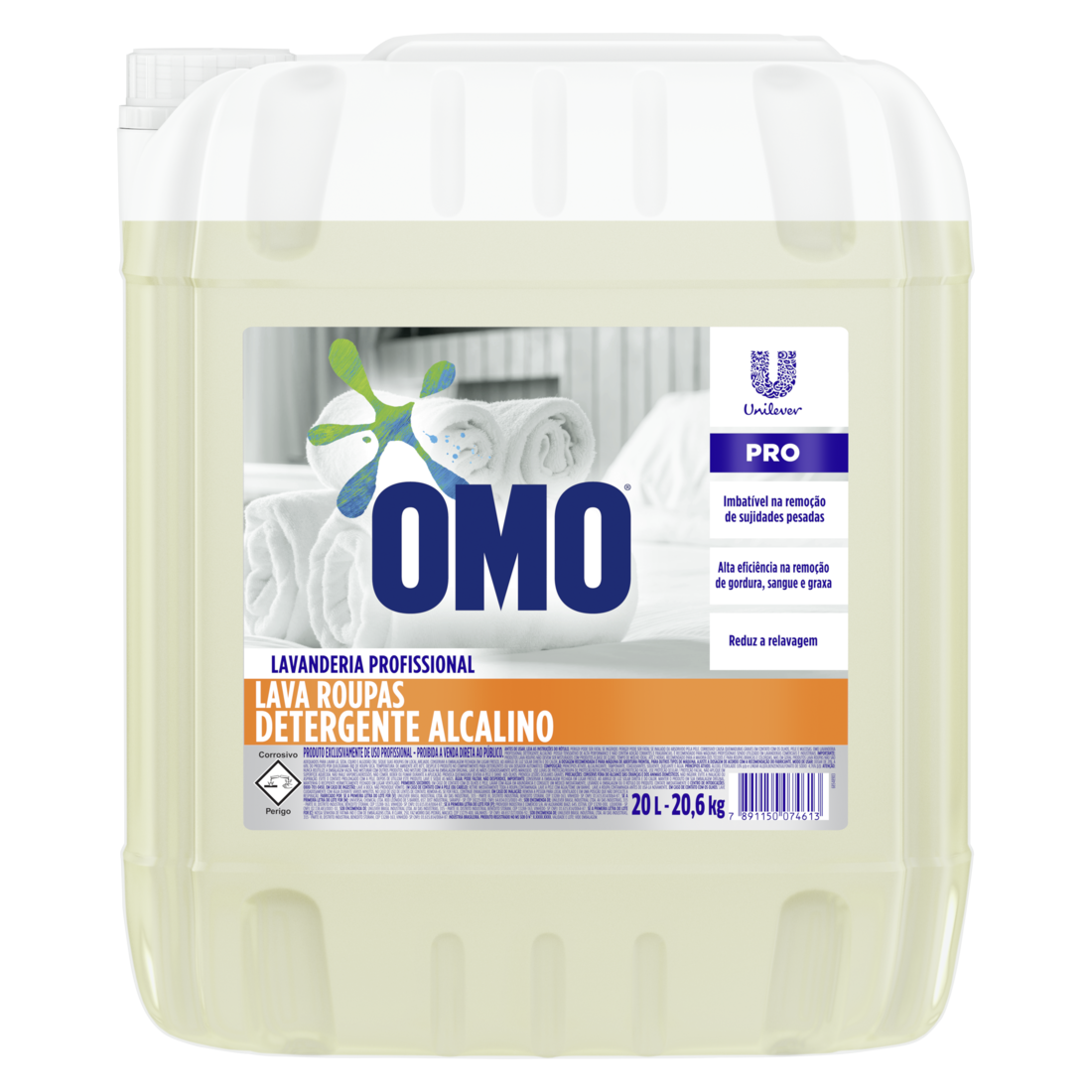 OMO Pro Detergente Alcalino Lava Roupas 20L